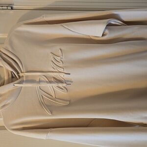 PUMA BRAND SIGNATURE WOMEN'S WHITE PULLOVER HOODIE SIZE LARGE